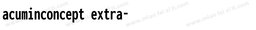acuminconcept extra字体转换